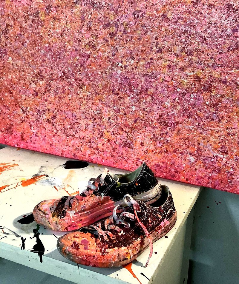 Splattered Shoes Included with Commission